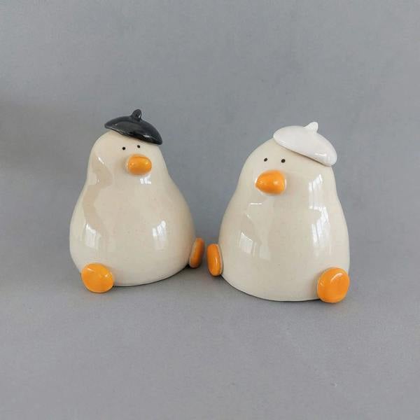 Handmade Duck Salt & Pepper Shakers – UK Ceramic Pair