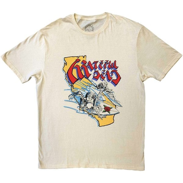 Grateful Dead Unisex Adult California Cotton T-Shirt - Natural