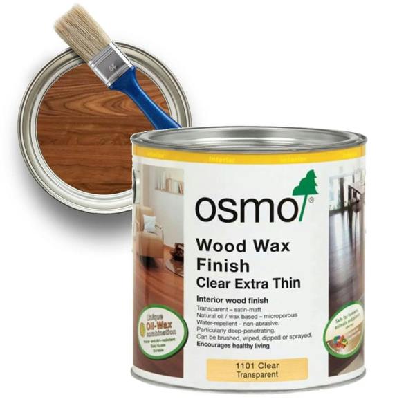 Osmo Wood Wax Finish Extra Thin 0.75L - Clear Satin - 1101