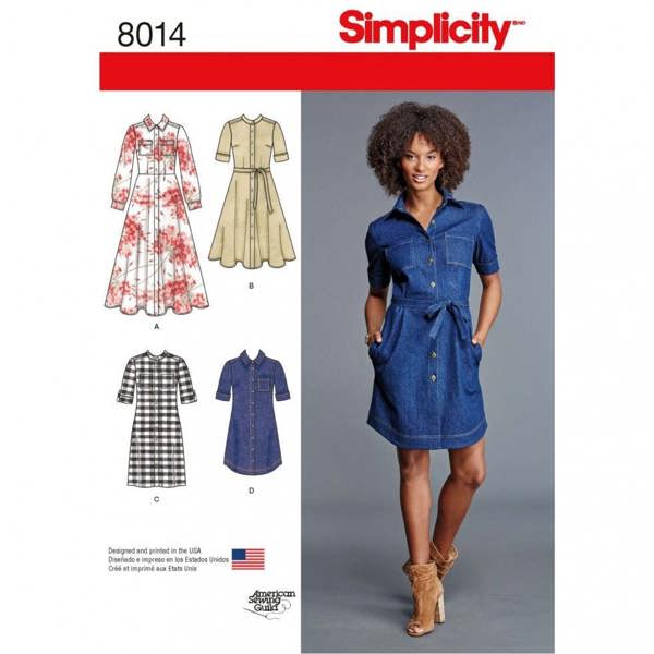 Simplicity Sewing Pattern 8014, Dresses for Women, H5 (6-8-10-12-14) - Intermediate