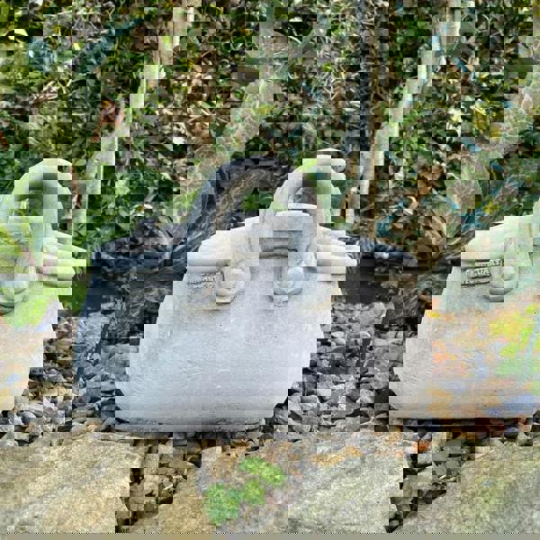 Open handbag Stone Plant Pot