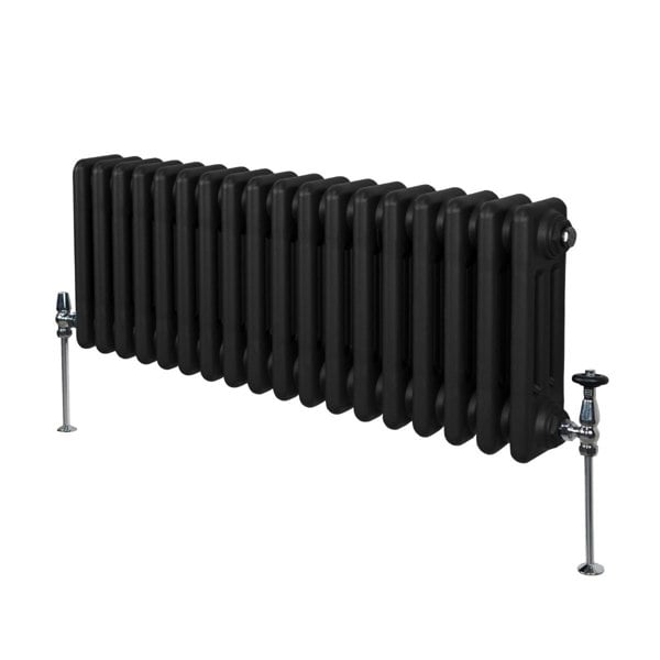 Monstershop Traditional 3 Column Radiator - 300 x 832mm - Black