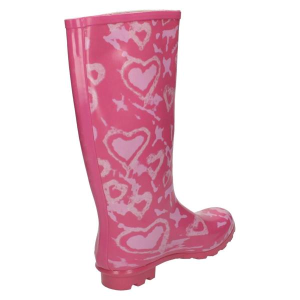 Spot On Girls Spot On Heart Design Wellington Boots X1034