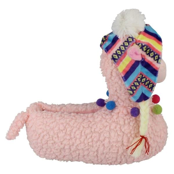 Spot On Childrens Spot On Novelty Pink Llama Slippers X2105