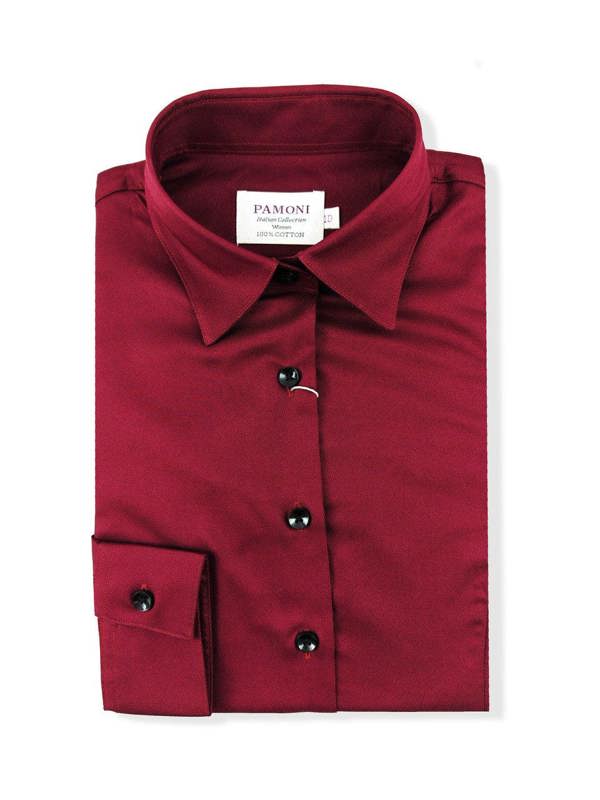 Burgundy Women's Fitted Shirt