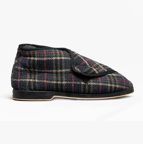 GBS WILLIAM Mens Boot Slippers Check