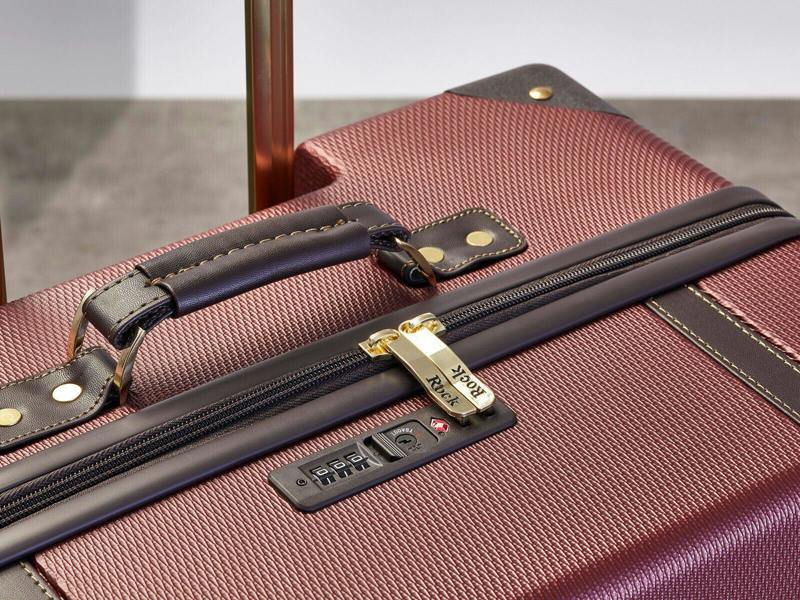 Rock Luggage Vintage Hard Shell Luggage Trunk Suitcase Set