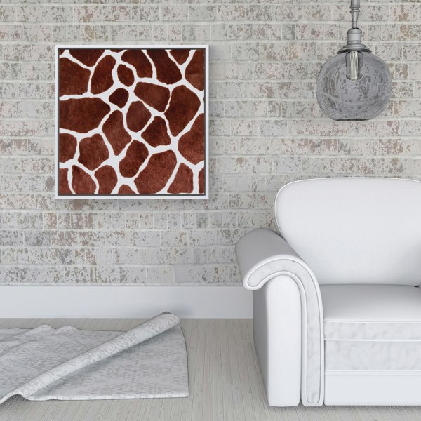 Warren Reed Giraffe Spots Print Framed Canvas