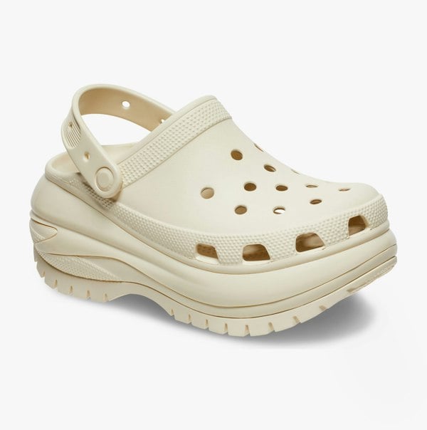 Crocs 207988-2Y2 MEGA CRUSH Womens Clogs Bone