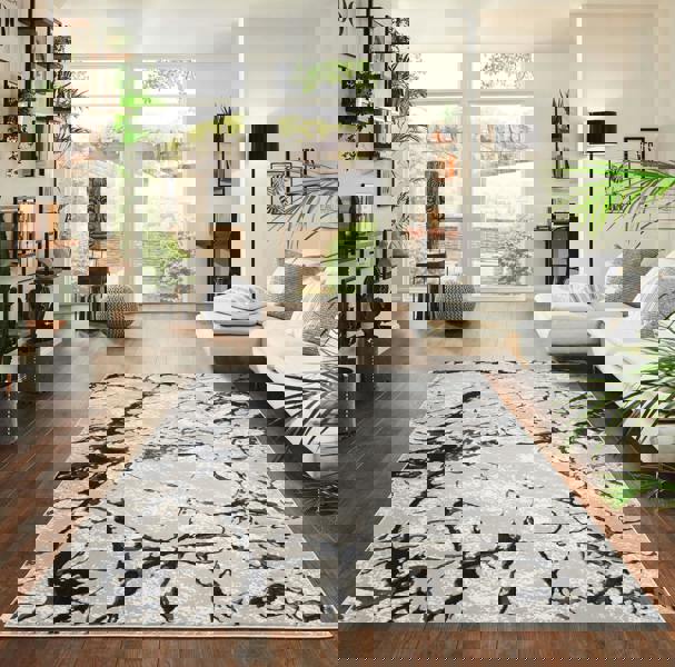 Smart Living Venice Modern Shimmer Rug - Grey