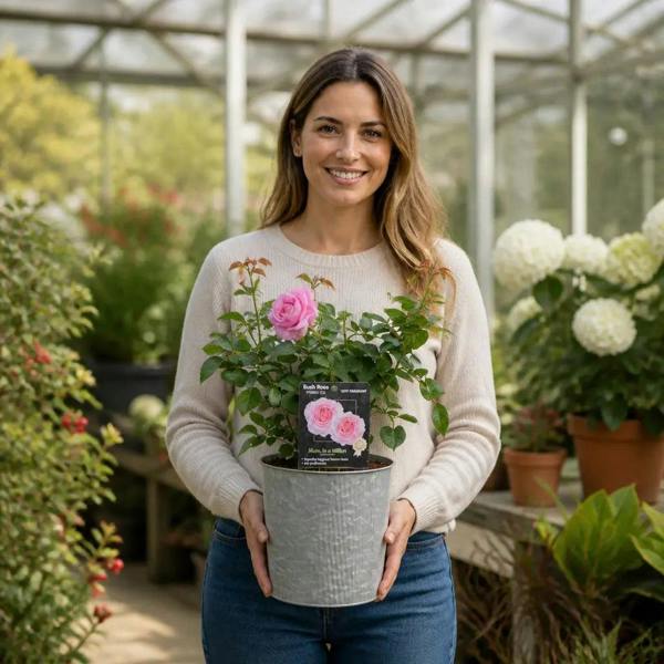 3L Mum In A Million Pink Rose Bush - Beautiful Flowering Plant Gift