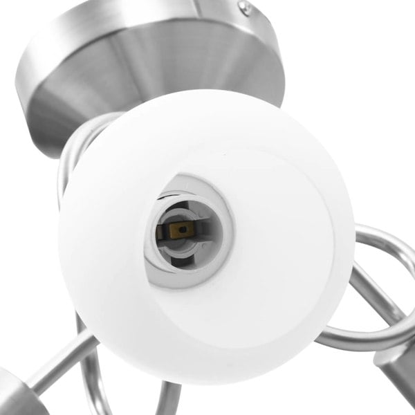 Berkfield Ceiling Lamp with Ceramic Shades for 3 E14 Bulbs White Bowl