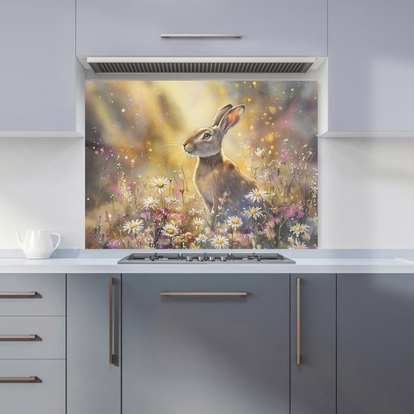 Warren Reed Hare in Meadow Glass Kitchen Splashback - 00013