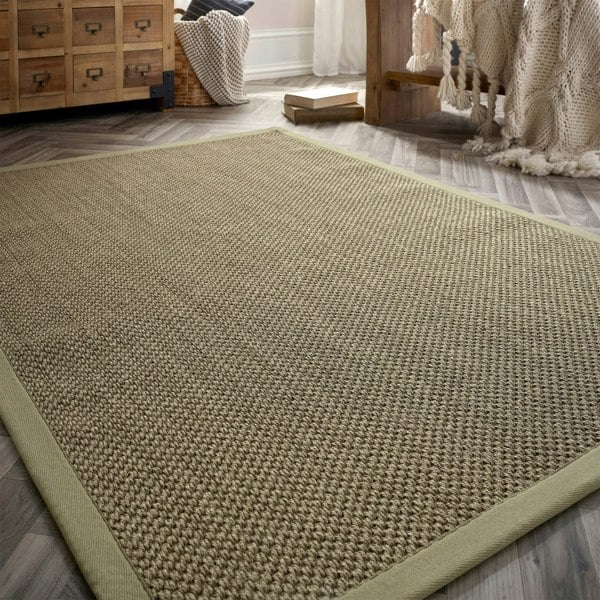 Origins Sisal Sage Green with Sage Green Border