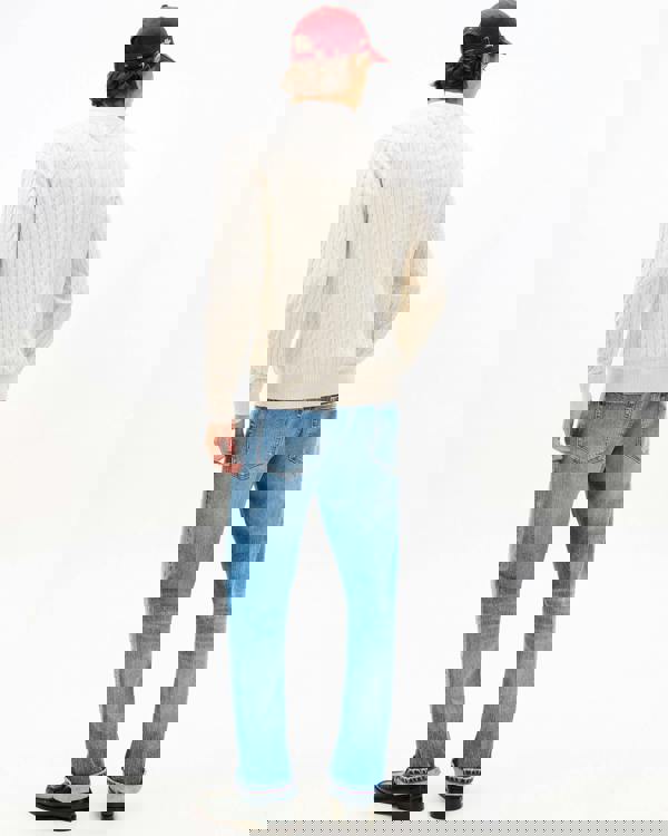 Tommy Hilfiger Classic Cable Mens Crew Jumper - Heathered Oatmilk