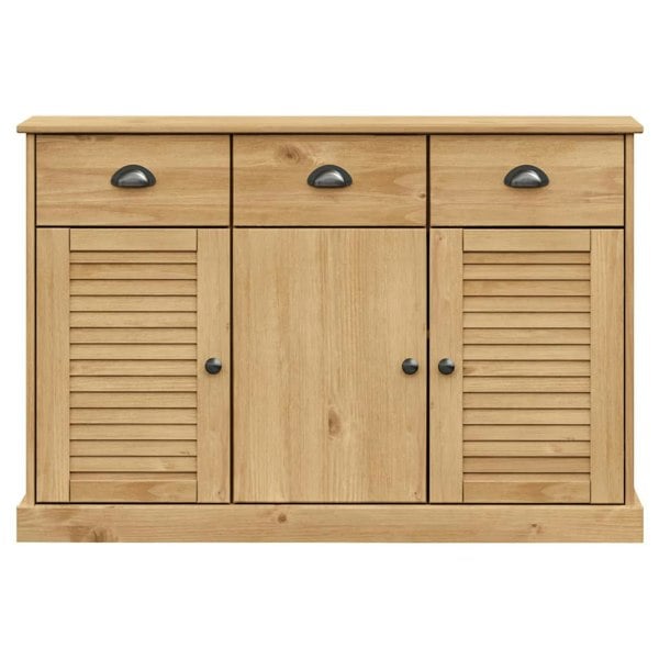 Berkfield Sideboard with Drawers VIGO 113x40x75 cm Solid Wood Pine