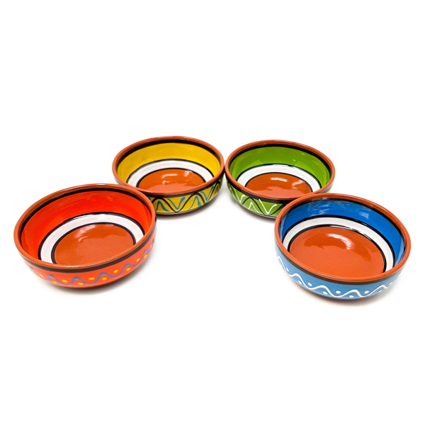 Verano Spanish Ceramics Fiesta - Set Of 8 Hand Painted 11Cm Tapas Bowls