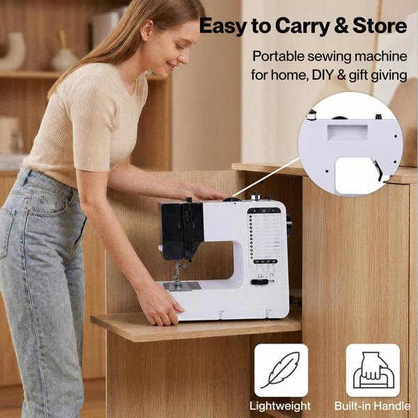 Spector Mini Sewing Machine Portable Electric Household DIY Sewing Kit Pedal