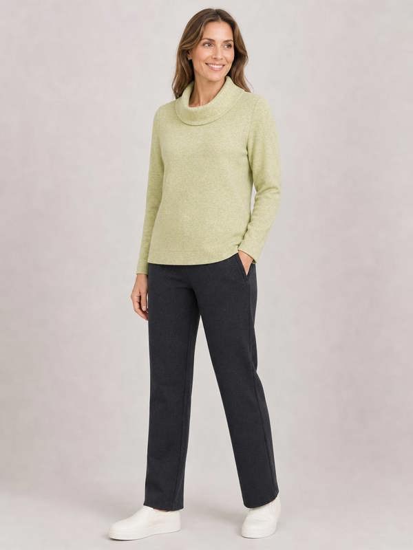 PennyPlain Cowl Top Long Sleeve - Kiwi