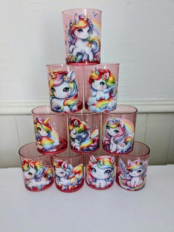 Bundled Gifts 3 set Unicorn or Monsters kids party BBQ Picnic plastic cups