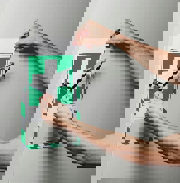 Durable DURAFRAME Magnetic Signage Hazard Frame | 5 Pack | A4 Green & White