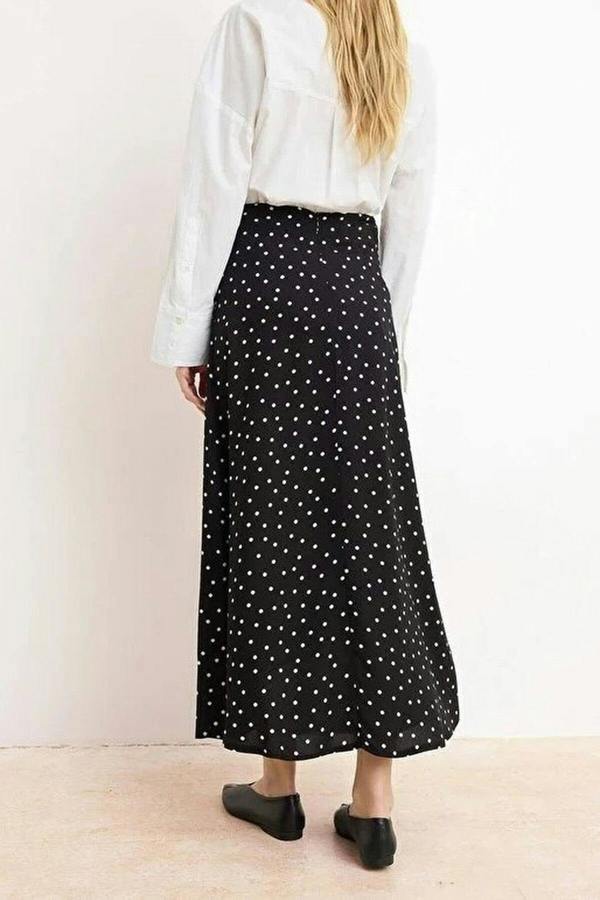 WOVCOR Patterned Bell-Shaped Skirt
