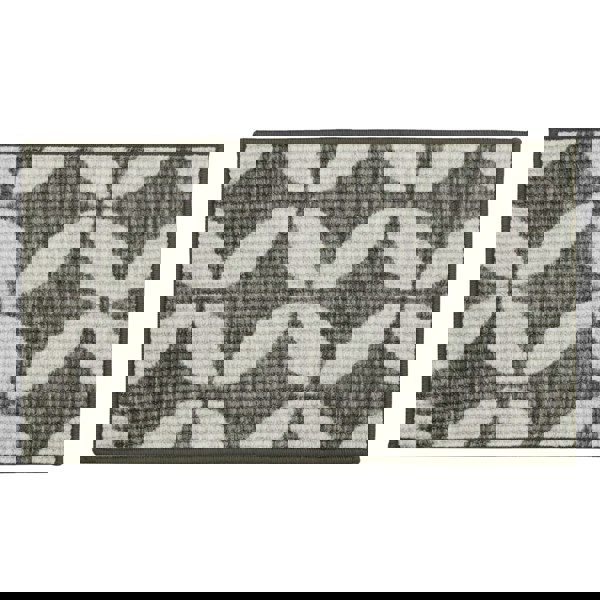 JVL Fiora Machine Washable Doormat and Runner, Pewter