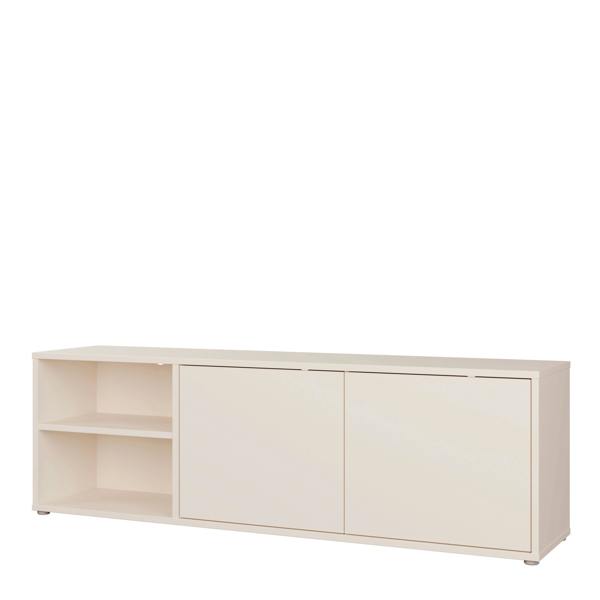 Furniture To Go Alice Springs Wide TV Cabinet with 2 Doors Push-to-Open & 1 Open Shelf in Sand