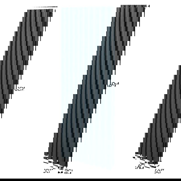 Monstershop Oval Column Radiator – 1600mm x 600mm – Anthracite Grey