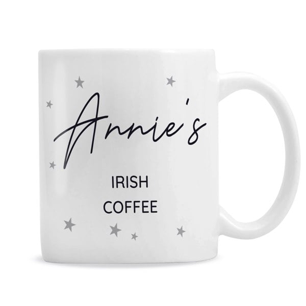 Personalised Memento Company Personalised Free Text Little Grey Stars Mug