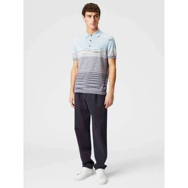 Missoni Slub Polo Shirt   in  Multicoloured