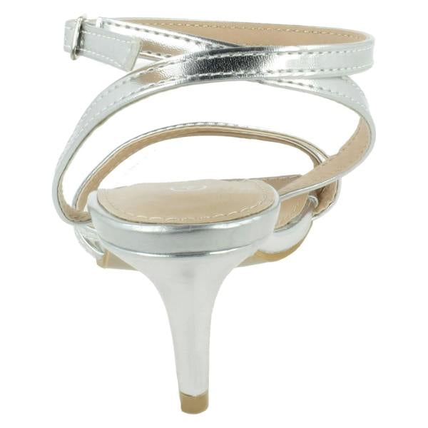 Anne Michelle Ladies Anne Michelle Mid Heel Wide Fit Party Sandals F12112