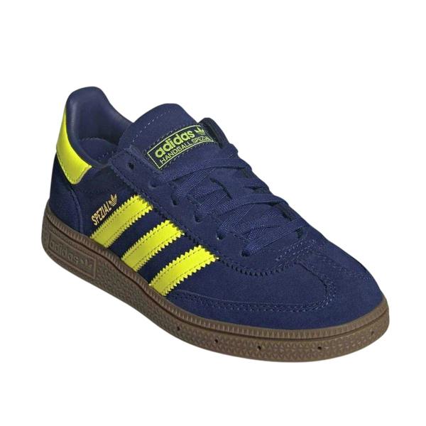Adidas Childrens/Kids Handball Spezial 3 Stripes Suede Shoes - Blue/Yellow - 
