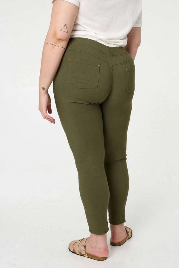 Khaki | Curve Stretchy High Waist Jeggings