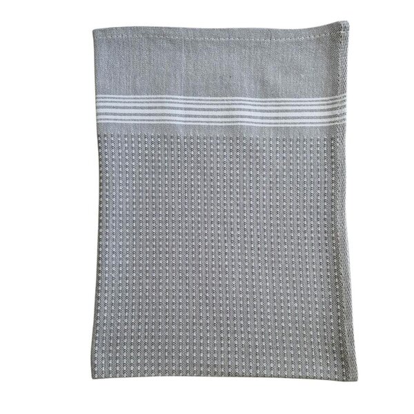 Cotton and Olive Tuana Cotton Hammam Hand Towel, Smoke | Set of 2