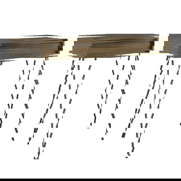 Dorel Home Concord desk with storage in brown / grey