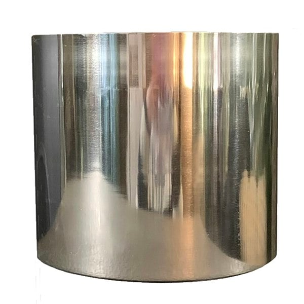 Leaf Metal Planter Plant Pot with Polished Silver Finish 20 x 18cm