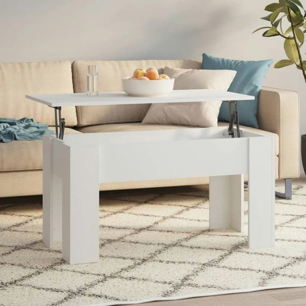 Berkfield Coffee Table White 101x49x52 cm Engineered Wood
