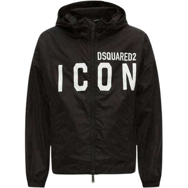 Dsquared2 Large Icon Logo Thin Windbreaker Jacket - Black