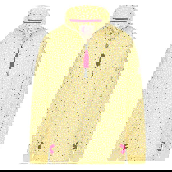 Lazy Jacks Girls Printed Quarter Zip Sweatshirt - Sunshine