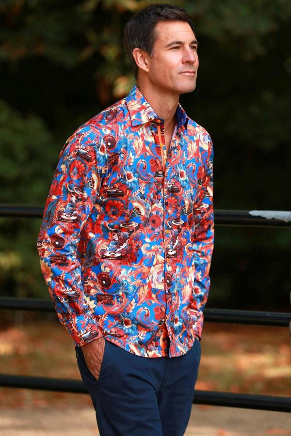 PSYCHEDELIC SYMPHONY PRINT SHIRT – Premium Men's Patterned Shirt by Claudio Lugli | Bold Design, Tailored Fit, Best Printed Shirts