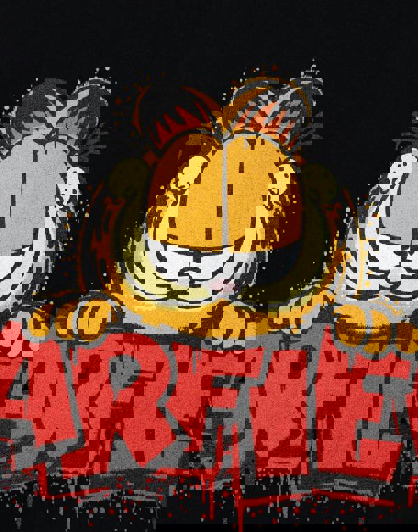 Garfield Mens Black Graffiti Short Sleeved T-Shirt