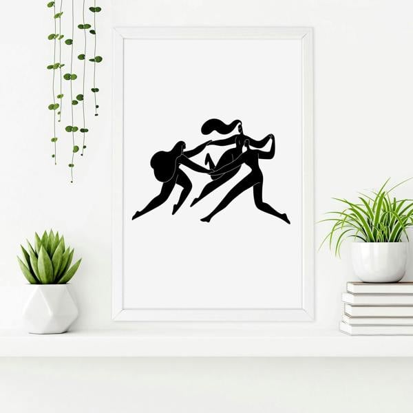 Canvas Art For Bathrooms | Set of 2 Boho Women Wall art Prints