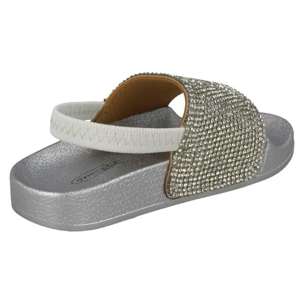 Spot On Girls Spot On Elasticated Diamante Sliders H0312