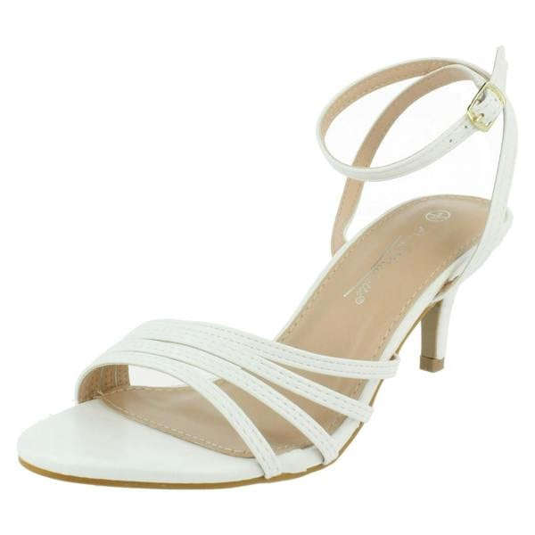 Anne Michelle Ladies Anne Michelle Mid Heel Wide Fit Party Sandals F12112