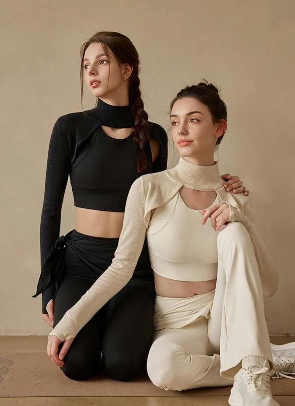 Anniou UPF50+ Knitted Yoga Bolero Pullover