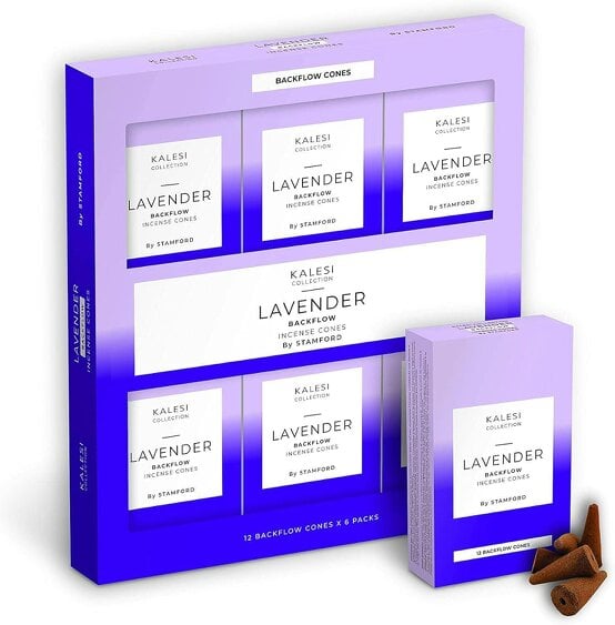 Kalesi Collection Lavender Backflow Incense Cones Pack of 6