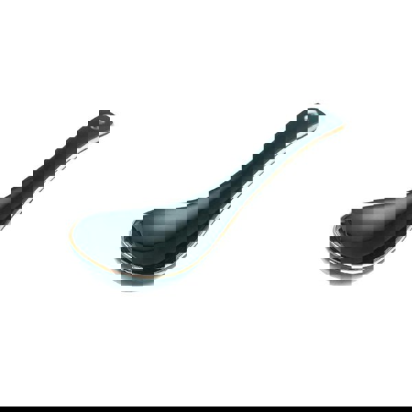 9 Piece Dinner Set, White And Dark Blue-Weilai Concept-Weilai Concept