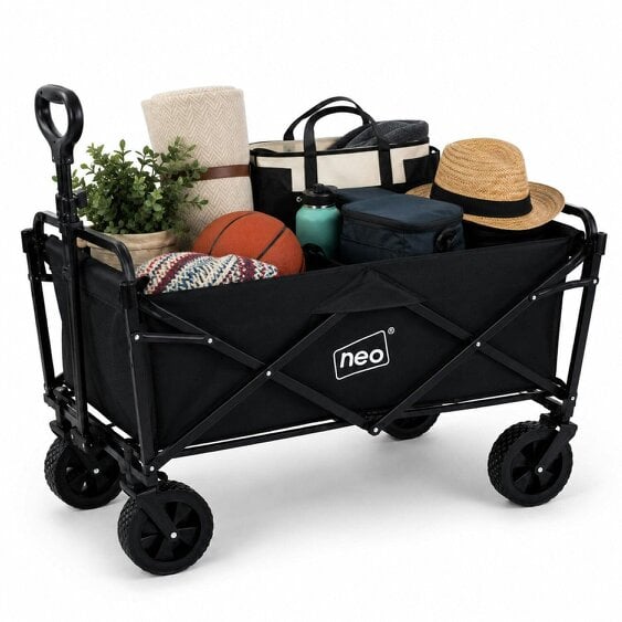 Neo Direct Neo Black Folding Wagon Garden Cart 138L 120kg