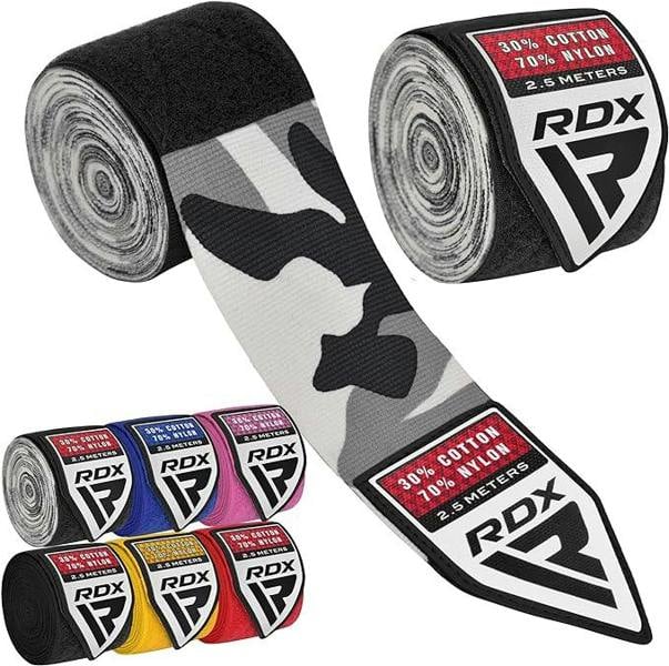 RDX Sports HAND WRAPS 2.5 METER CAMO GREY